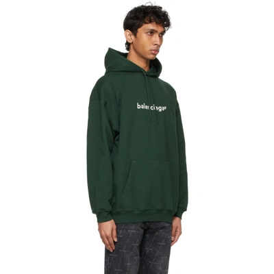 Shop Balenciaga Khaki New Copyright Hoodie In 3011 Green