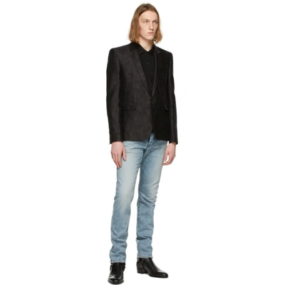 Shop Saint Laurent Blue Slim-fit Jeans In 4681 Hwblue