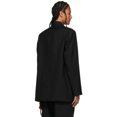 Shop Song For The Mute Black Wool Oversized Blazer