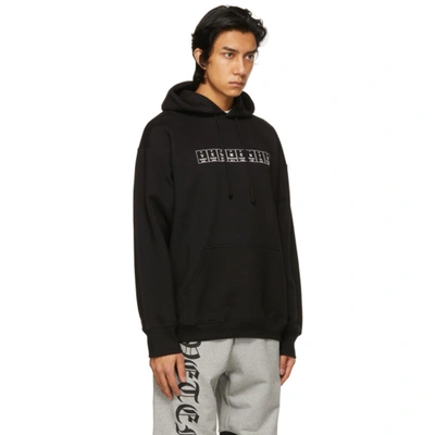 Shop Vetements Black Chemical Logo Hoodie In Black 14619613