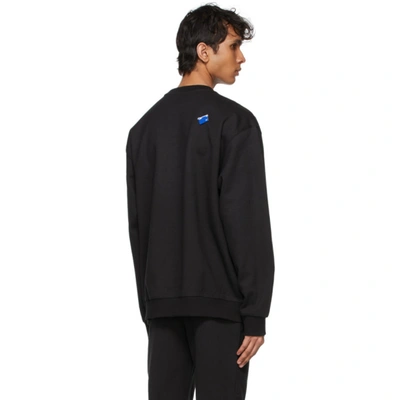 Shop Ader Error Black Layer Logo Sweatshirt