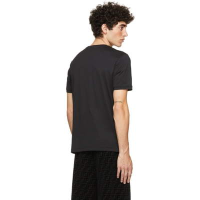 Shop Fendi Black 'ff' Patch T-shirt In F0qa1 Black