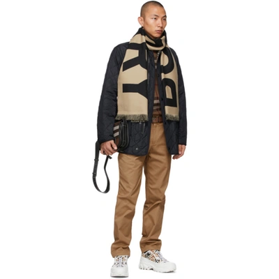 Shop Burberry Brown Check Naylor Sweater In Birch Brown