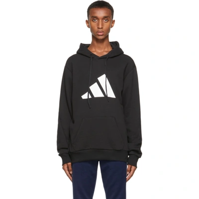 Shop Adidas Originals Black Future Icons Logo Graphic Hoodie
