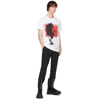 Shop Alexander Mcqueen White Punk Skull Oversize T-shirt In 0900 Whtmix