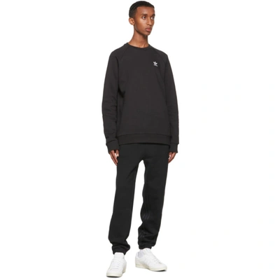Shop Adidas Originals Black Adicolor Essentials Trefoil Sweatshirt