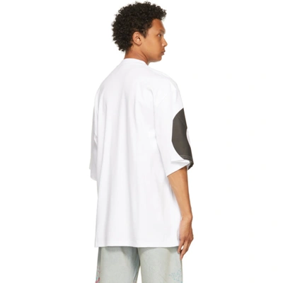 Shop Gcds White Macro Logo T-shirt In 01 White