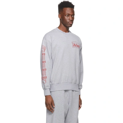 Shop Aries Grey Column Sweatshirt