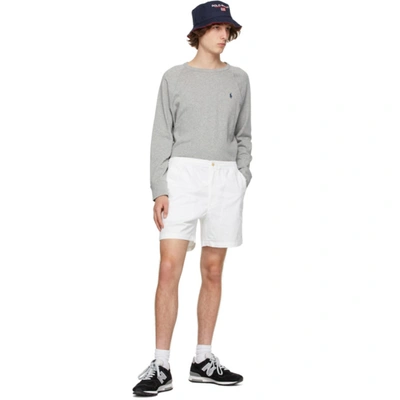 Shop Polo Ralph Lauren Grey Terry Spa Sweatshirt In Andover Hea