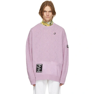 Shop Raf Simons Purple Oversized Sweater In Lila