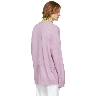 Shop Raf Simons Purple Oversized Sweater In Lila