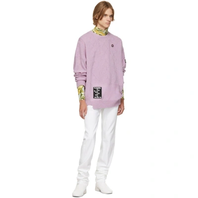 Shop Raf Simons Purple Oversized Sweater In Lila