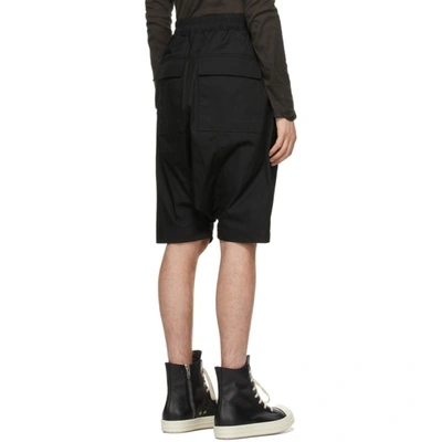 Shop Rick Owens Black Pods Shorts In 09 Black