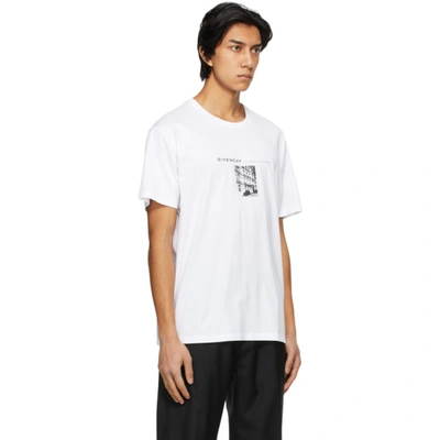 Shop Givenchy White Print House T-shirt In 100 White