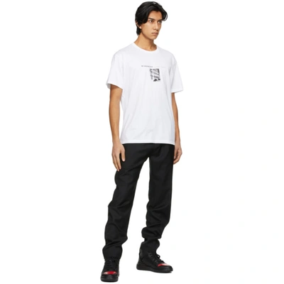 Shop Givenchy White Print House T-shirt In 100 White