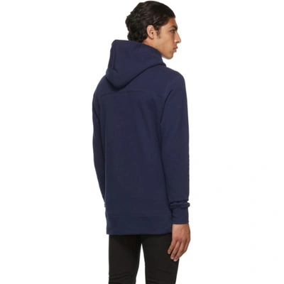 Shop John Elliott Navy Hooded Villain Hoodie In Cove