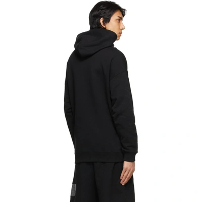 Shop Givenchy Black Latex Logo Hoodie In 001 Black