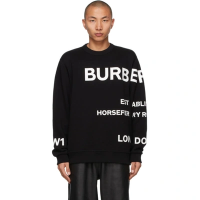 Katastrofe butiksindehaveren Fordeling Burberry Horseferry-print Cotton Sweatshirt In Black | ModeSens