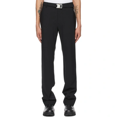 Shop Alyx Black Metal Buckle Suit Trousers In Blk0001 Black