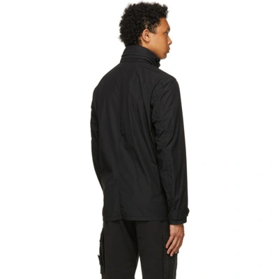 Shop Stone Island Black Naslan Light Watro Field Coat In V0029 Black