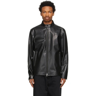 Shop Acne Studios Black Leather Jacket