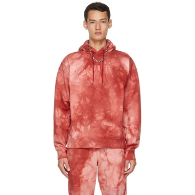 Shop Martine Rose Red Classic Hand Dye Hoodie