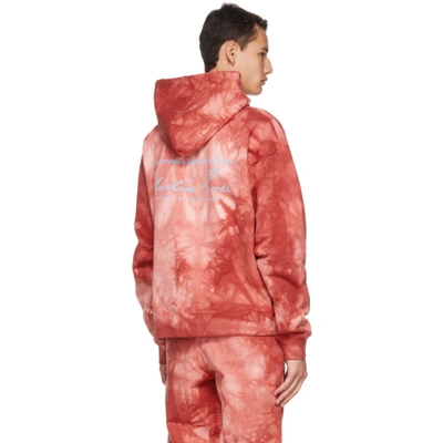 Shop Martine Rose Red Classic Hand Dye Hoodie