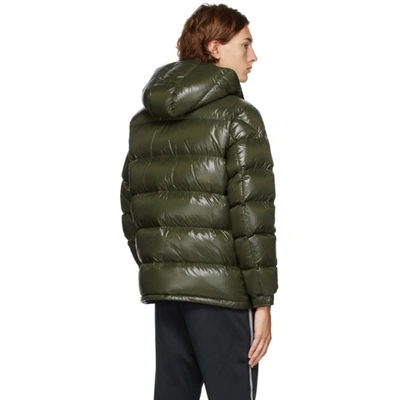 Shop Moncler Green Down Maya Jacket In 833 Milgren