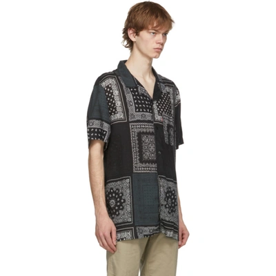 Shop Levi's Black Multibandana Cubano Short Sleeve Shirt In Blackprint