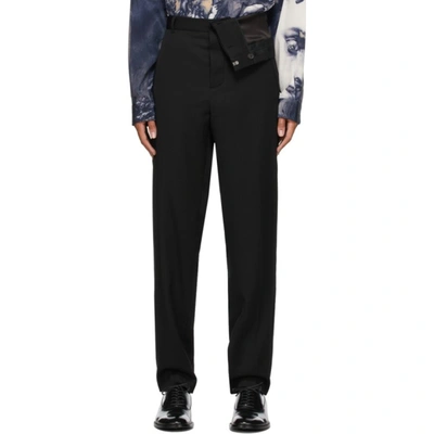 Black Classic Asymmetric Waist Trousers
