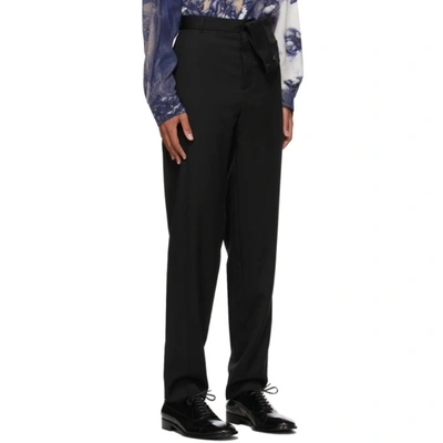 Black Classic Asymmetric Waist Trousers