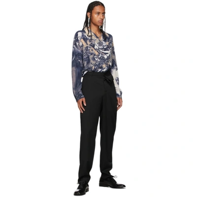 Shop Y/project Black Classic Asymmetric Waist Trousers