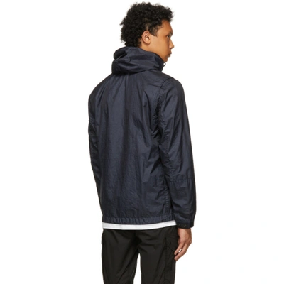 Shop Stone Island Navy Membrana 3l Tc Hooded Jacket In V0020 Navy Blue