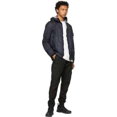 Shop Stone Island Navy Membrana 3l Tc Hooded Jacket In V0020 Navy Blue