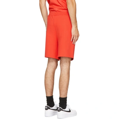 Shop Helmut Lang Red Figure Shorts In Flame