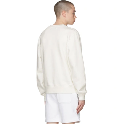 Shop Amiri White Varsity Sweatshirt In Snow