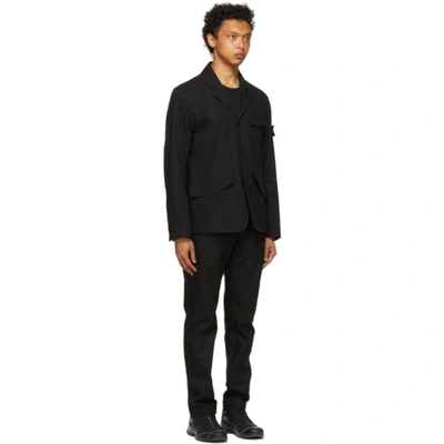 Shop Stone Island Black O-cotton & R-nylon Tela Two-piece Suit In V0029 Black