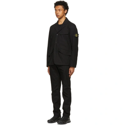 Shop Stone Island Black O-cotton & R-nylon Tela Two-piece Suit In V0029 Black