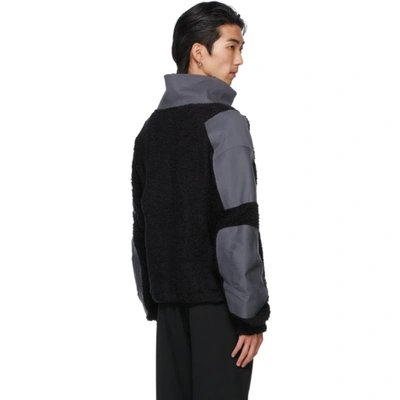 Shop Gmbh Black & Grey Paneled Mathis Zip-up Jacket In Black/grey