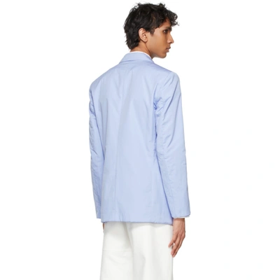 Shop Dries Van Noten Blue Cotton Blazer In 514 Light Blue