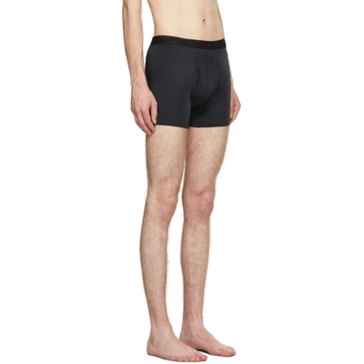 Shop Balenciaga Black Fitted Swim Shorts In 1000 Black