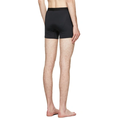 Shop Balenciaga Black Fitted Swim Shorts In 1000 Black