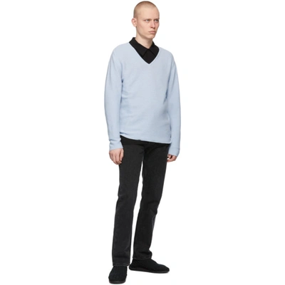 Shop Séfr Blue Linus Sweater In Pale Blue