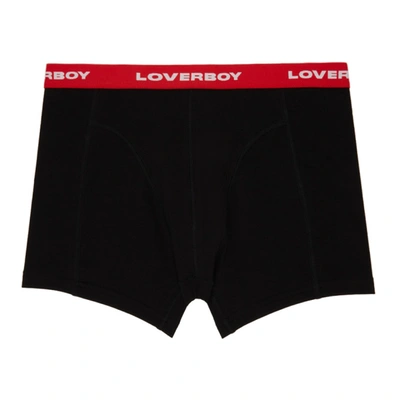 Charles Jeffrey Loverboy Black & Red Logo Boxers In Black + Red