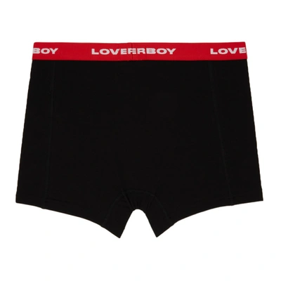 Charles Jeffrey Loverboy Black & Red Logo Boxers In Black + Red