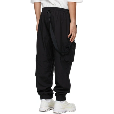 A. A. SPECTRUM BLACK JERSEY CARGO PANTS