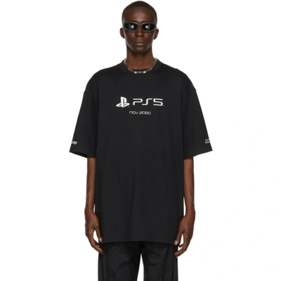 Balenciaga Black Sony Playstation Edition Boxy T-shirt | ModeSens