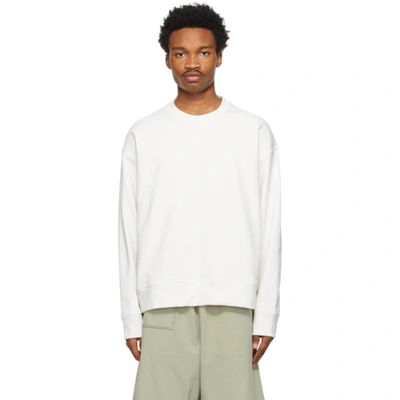 Shop Jil Sander Off-white 'never Fade Away' Sweatshirt In 113 Off White Base