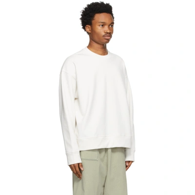 Shop Jil Sander Off-white 'never Fade Away' Sweatshirt In 113 Off White Base