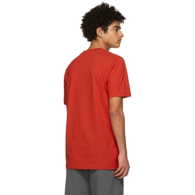 Shop Marni Red Logo T-shirt In 00r60 Red